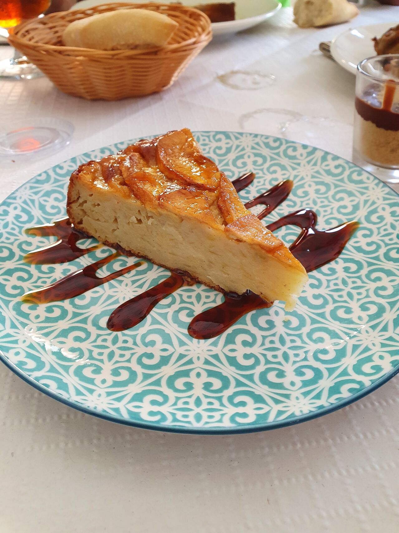 Porción de tarta de manzana 