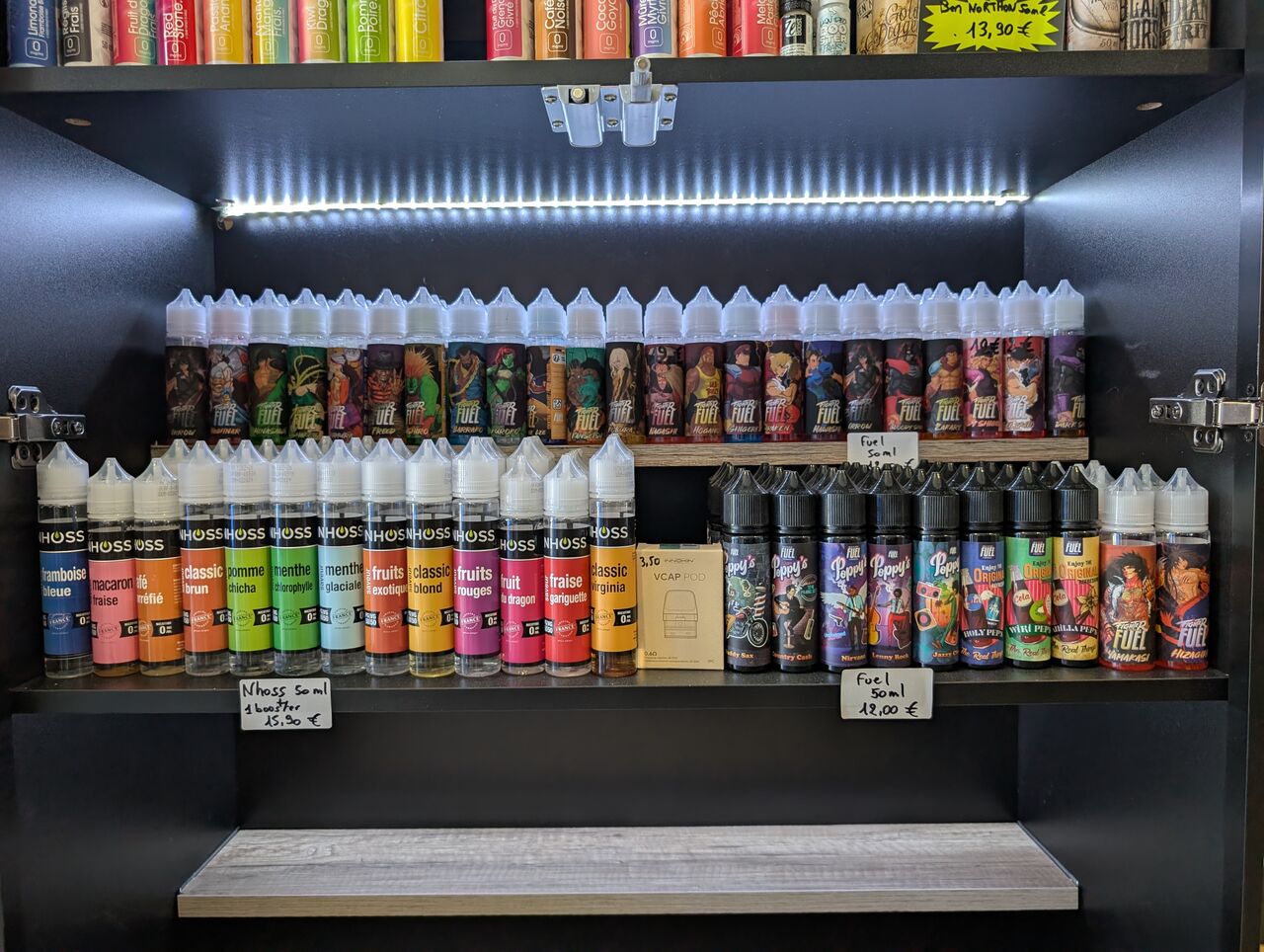 E-liquides vitrine