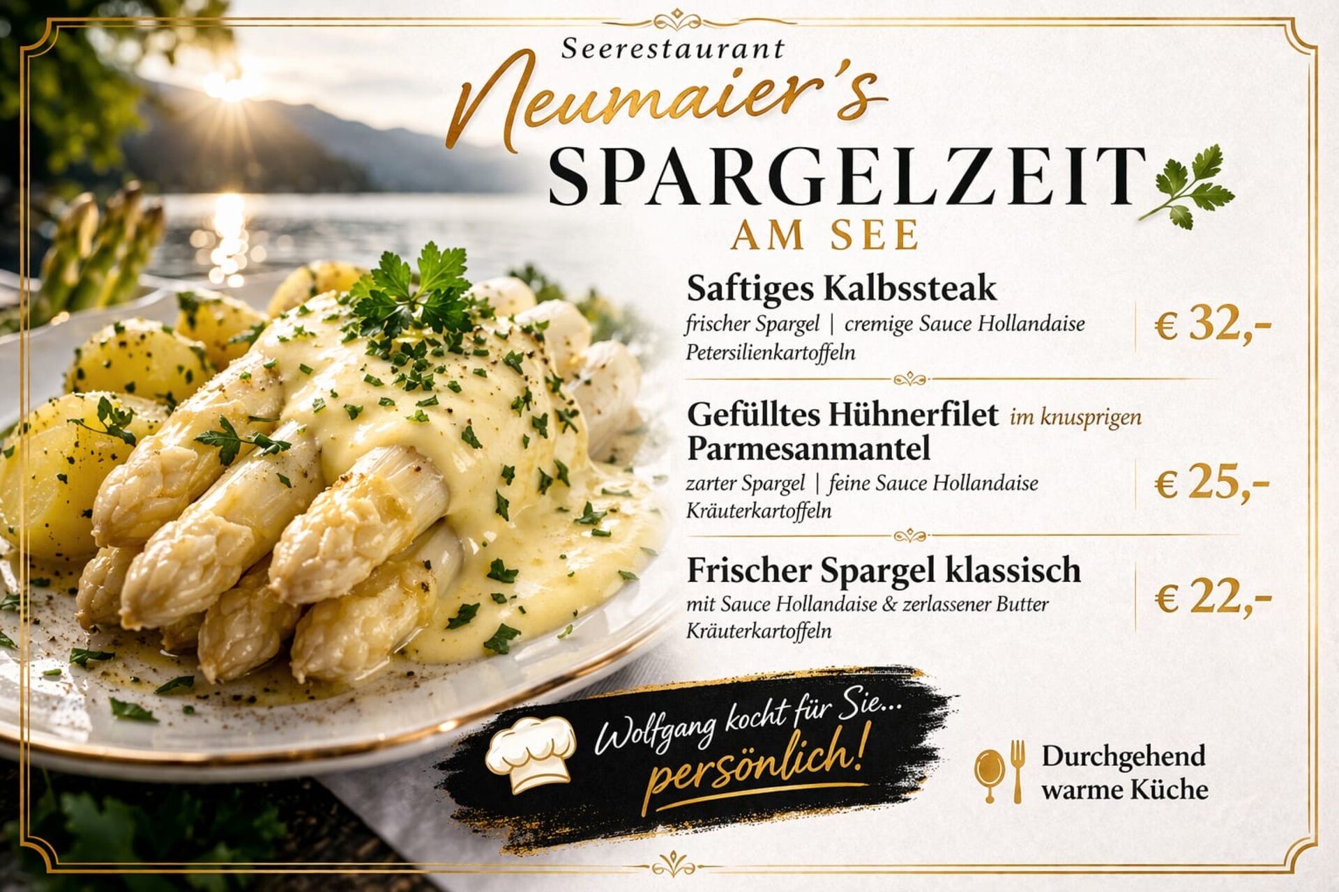Frischer Spargel ist eingetroffen