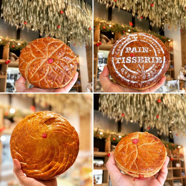 Nos galettes frangipane et pralines 4, 6, 8 personnes et individuelle, disponibles en janvier 2022