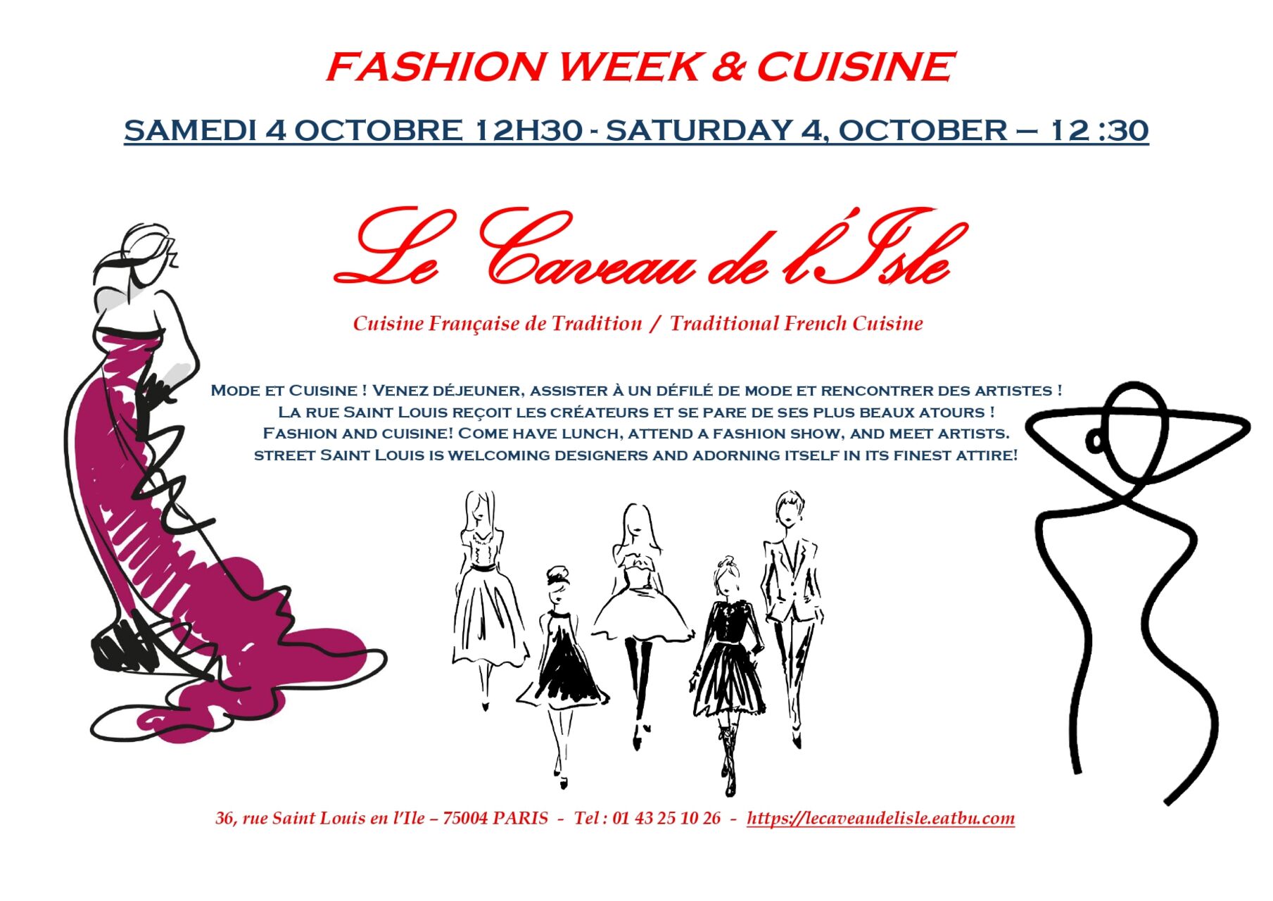 FASHION & CUISINE SAMEDI 4 OCTOBRE