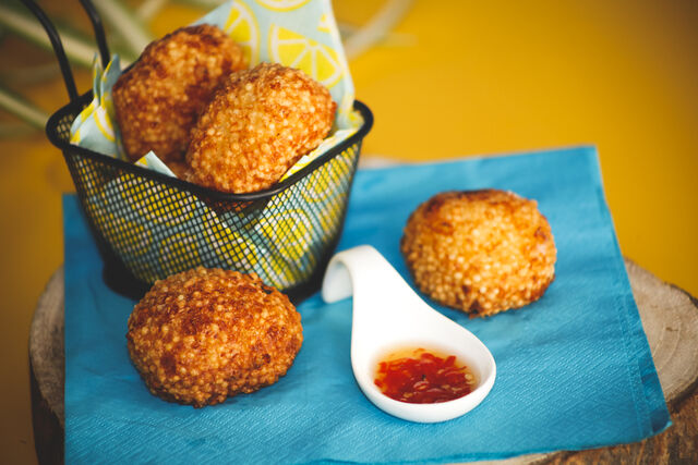 Différentes options de Croquettes farcies. Consultez notre menu.