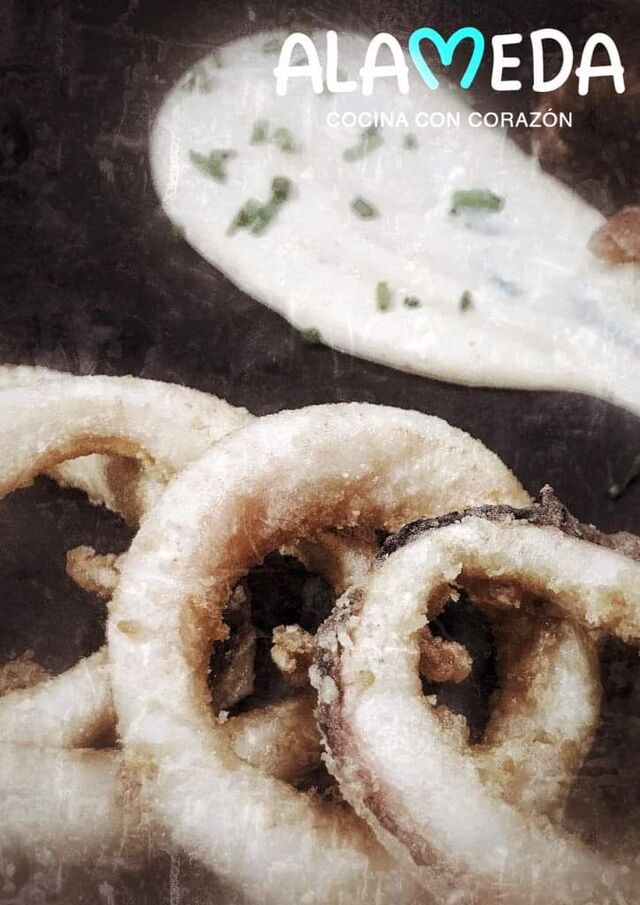 Calamares con kimchi