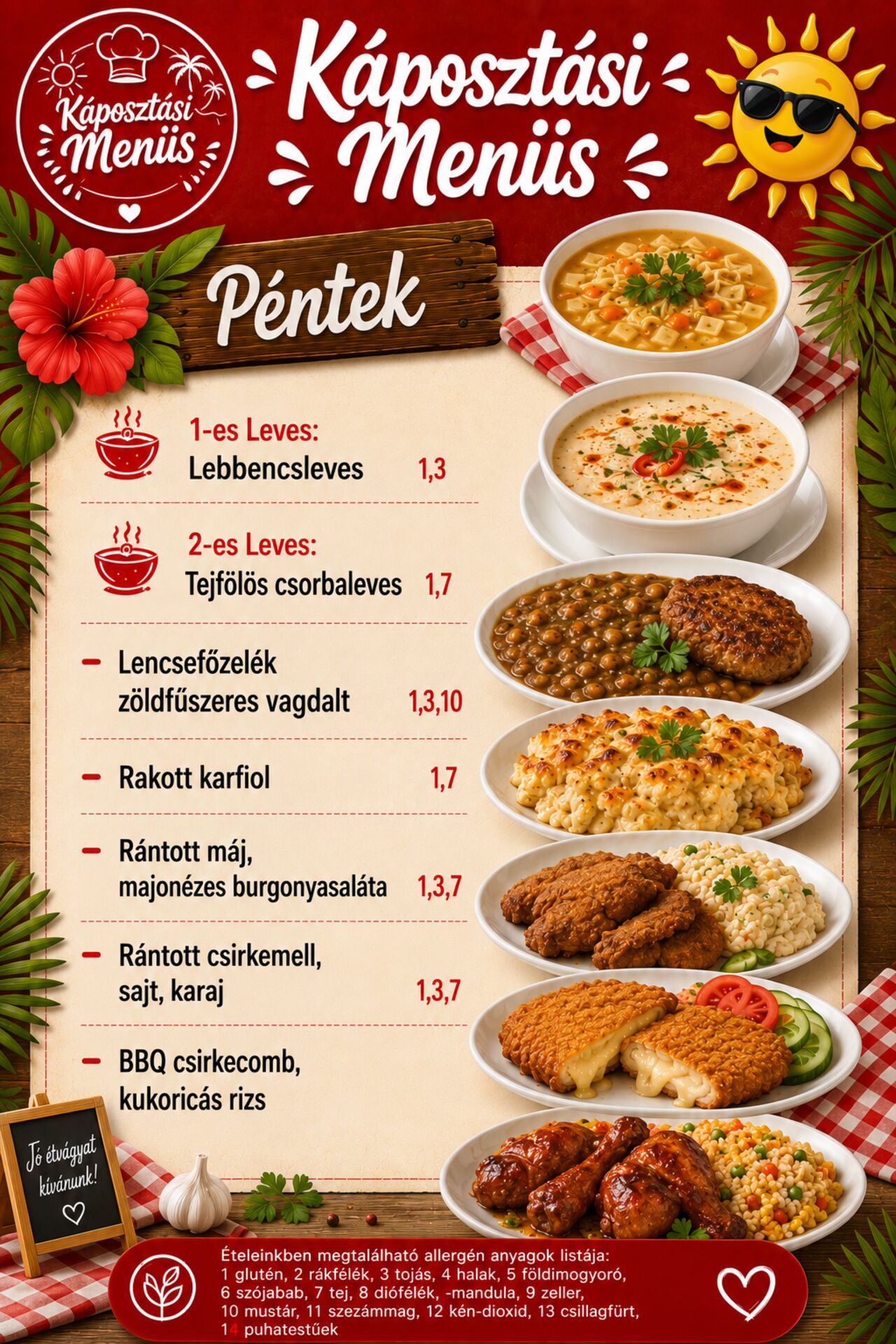 Menü - Péntek