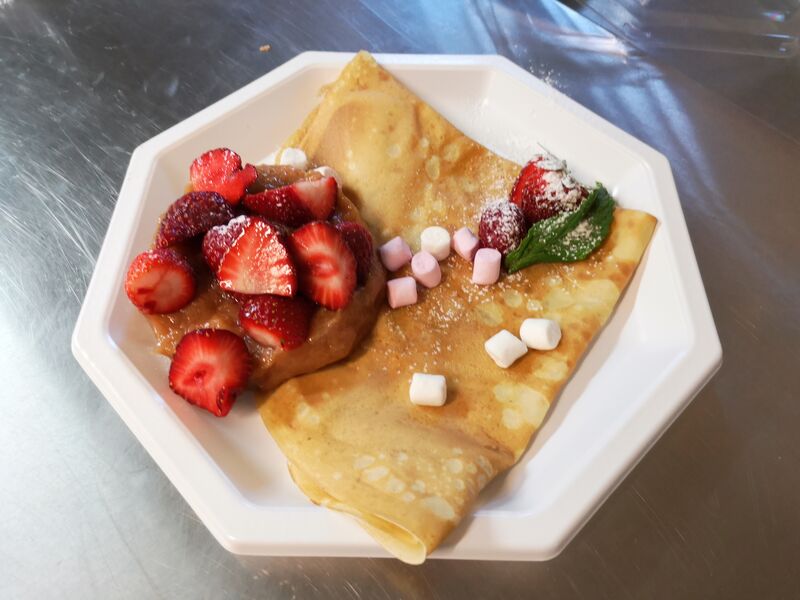 Crêpe Fraises Rhubarbe