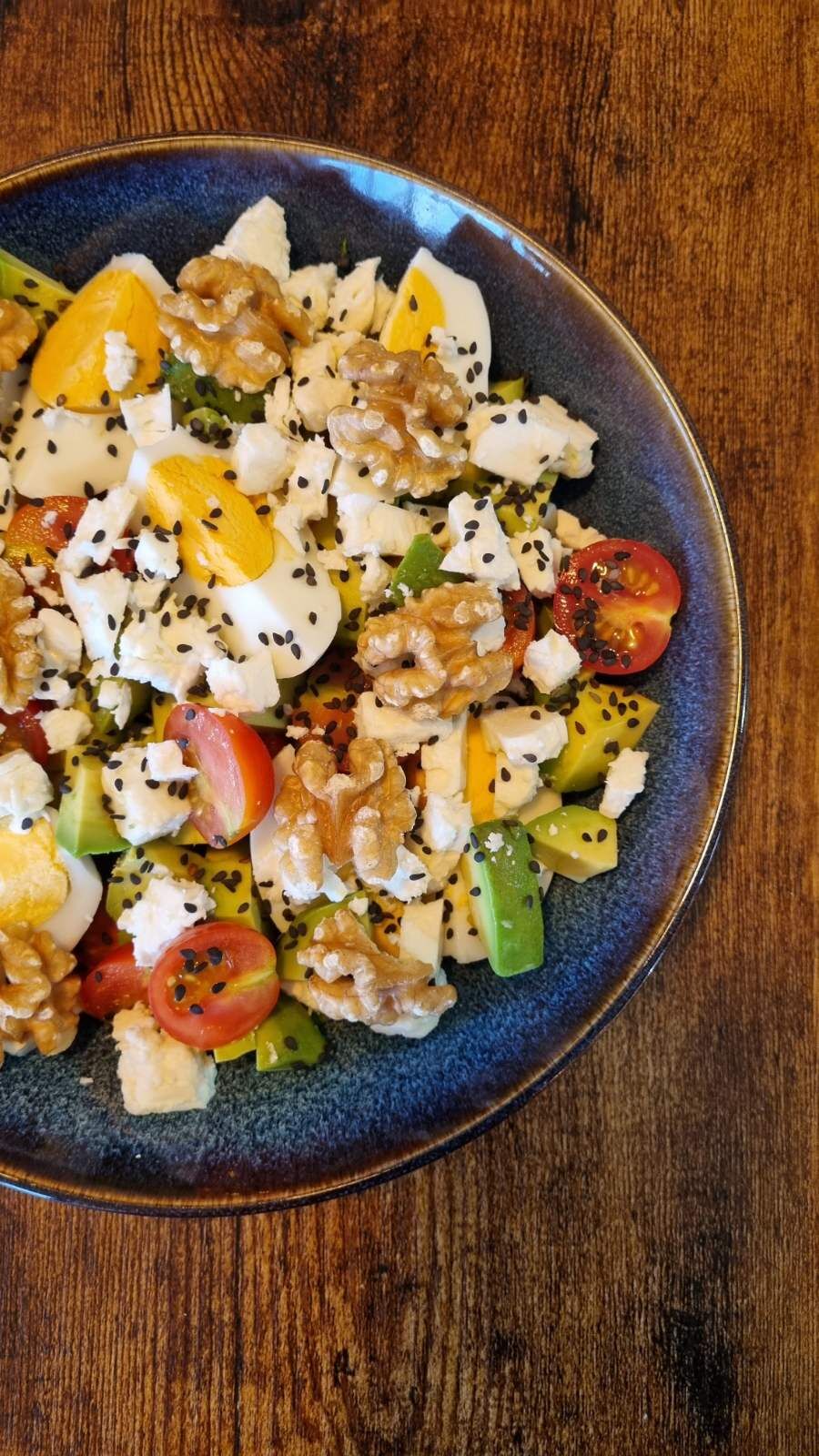 Aguacate y feta ensalada