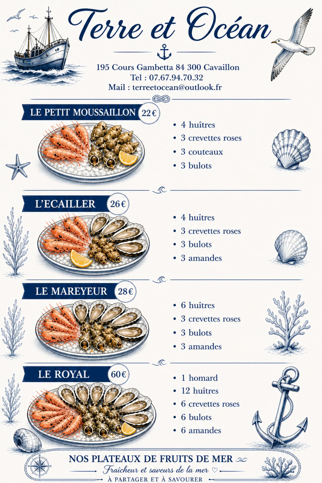 PLATEAUX DE FRUITS DE MER