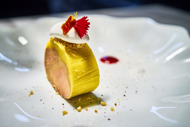 Foie gras halal poché aux épices douces