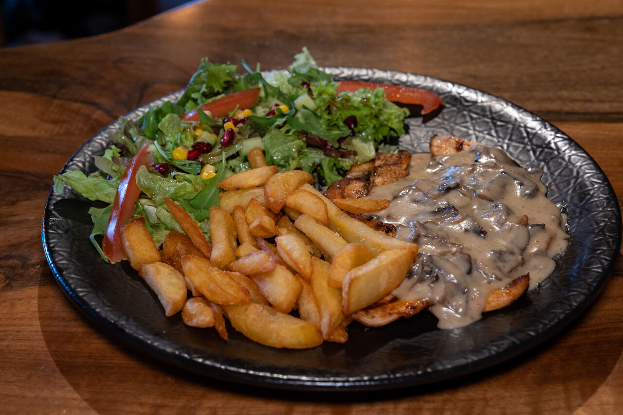 Poulet crème champignon