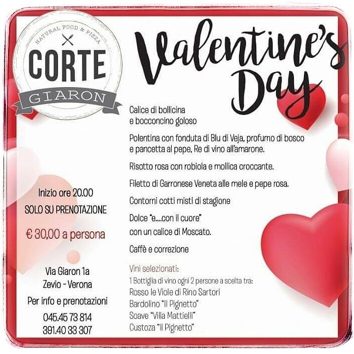 San Valentino a Corte Giaron con Weekend Romantico per 2 persone