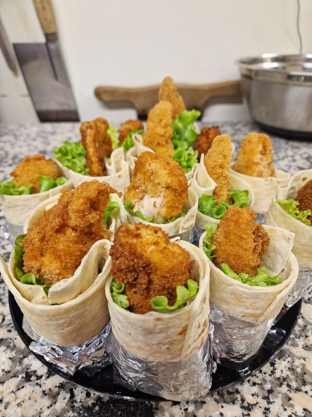Wrap poulet frit
