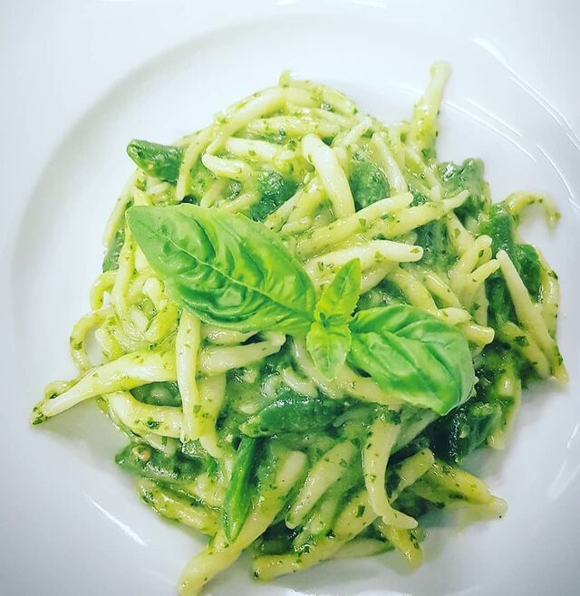 Trofei al pesto patate e fagiolini