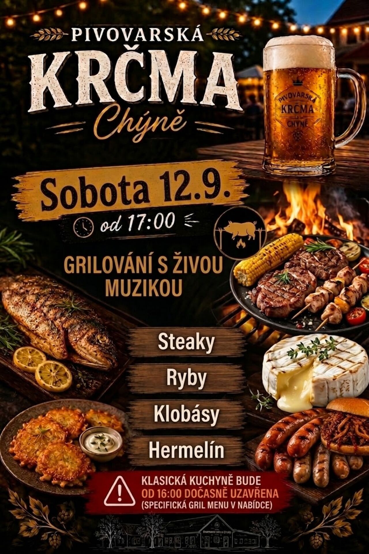 Grilovačka v krčmě 12.9.