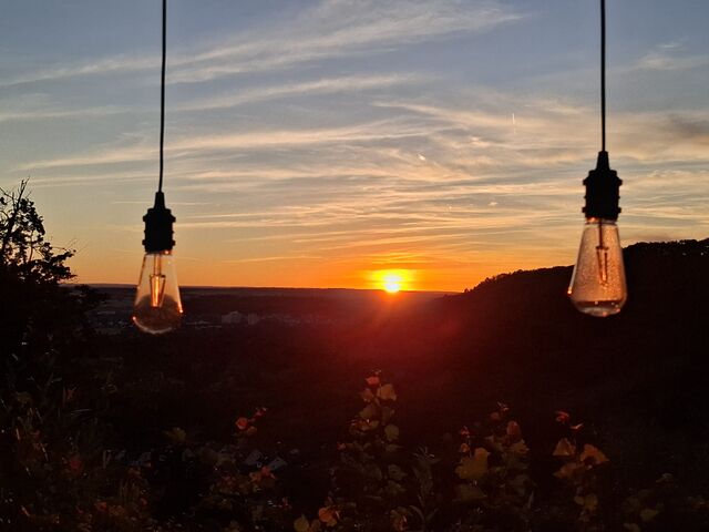 Terasse mit tollen Sonnenuntergang