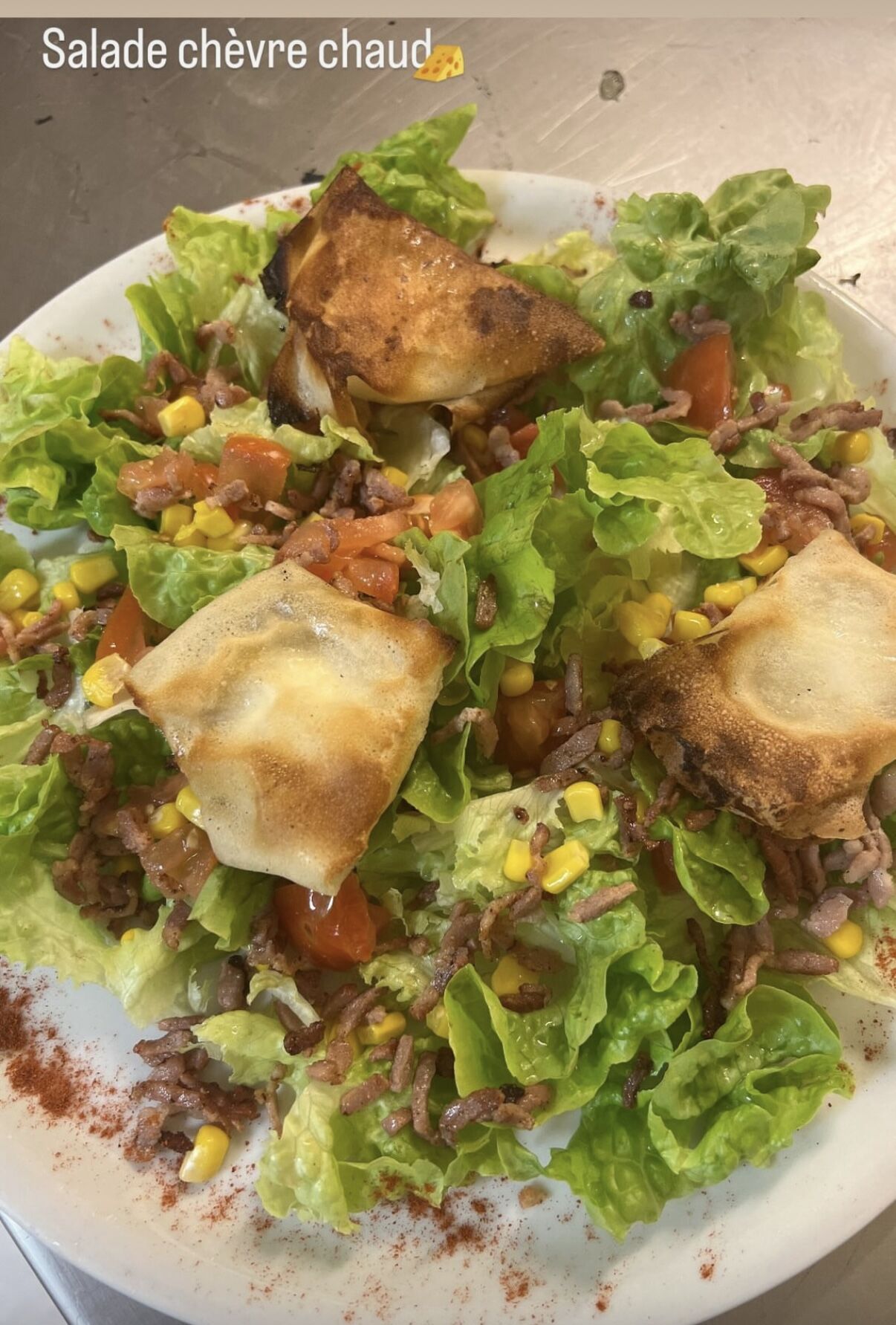 Salade chèvre chaud