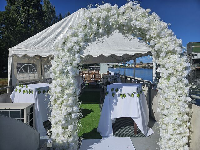 Entrée terrasse mariage
