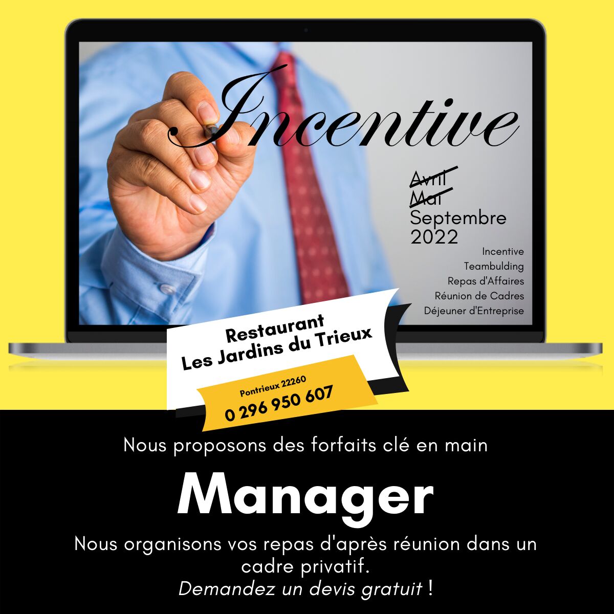 Restaurant Les Jardins du Trieux : repas d'affaires ou de groupe en privatif
