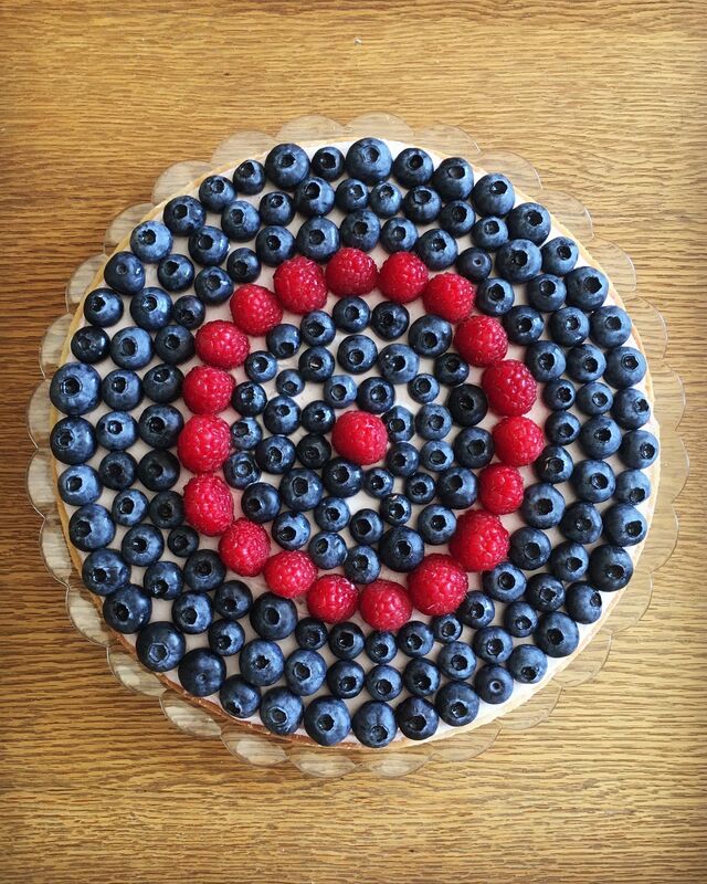 Tarte fruits rouges (base framboise)