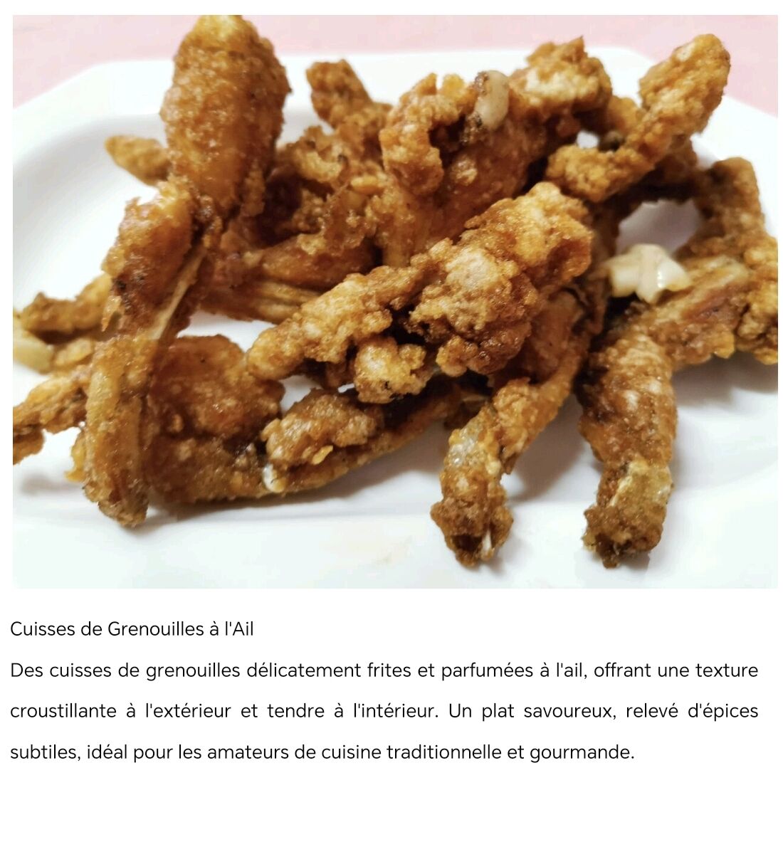 Grenouilles à l'ail