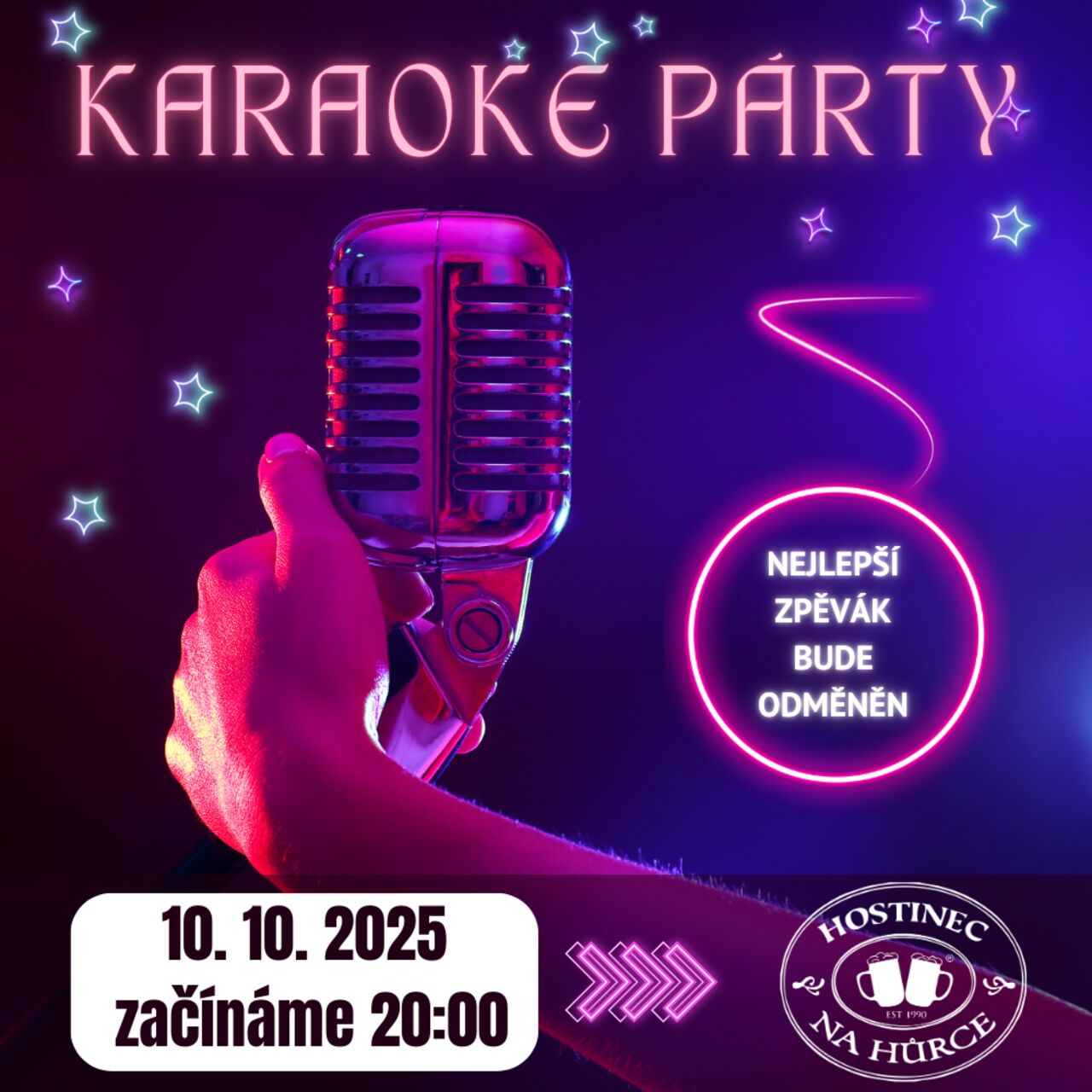 🎤 Karaoke párty – Hostinec Na Hůrce