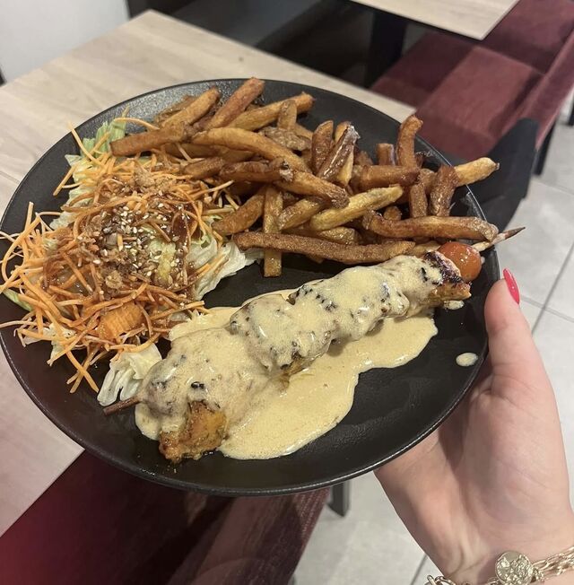 Plat du jour : brochettes de poulet 