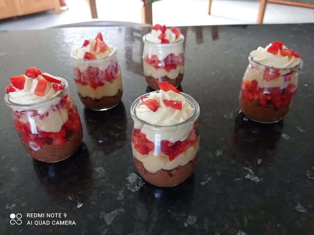 Vérine fraise crème et chocolat