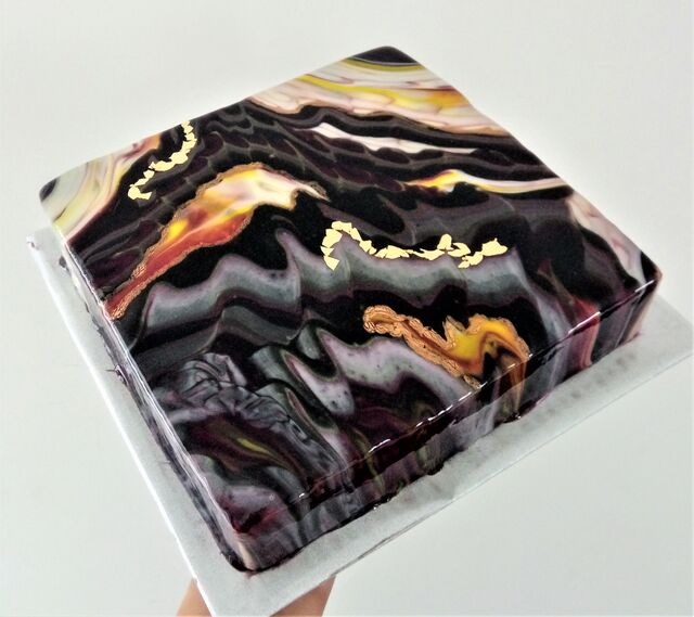 L'entremet marbré fraise