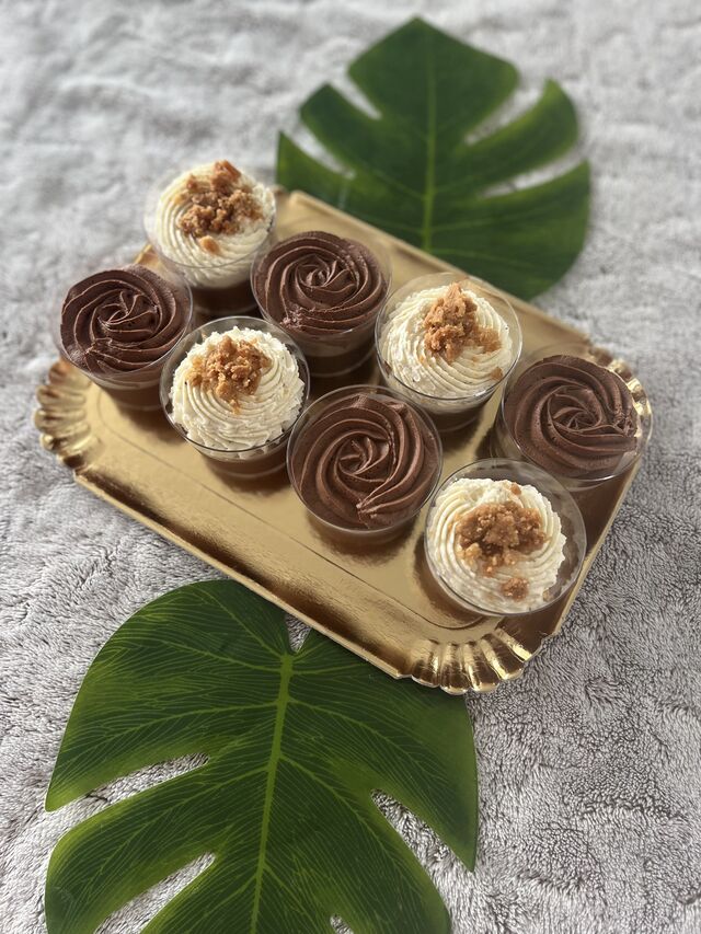 Viennois tout chocolat / Viennois choco-vanille des îles (format verrines)