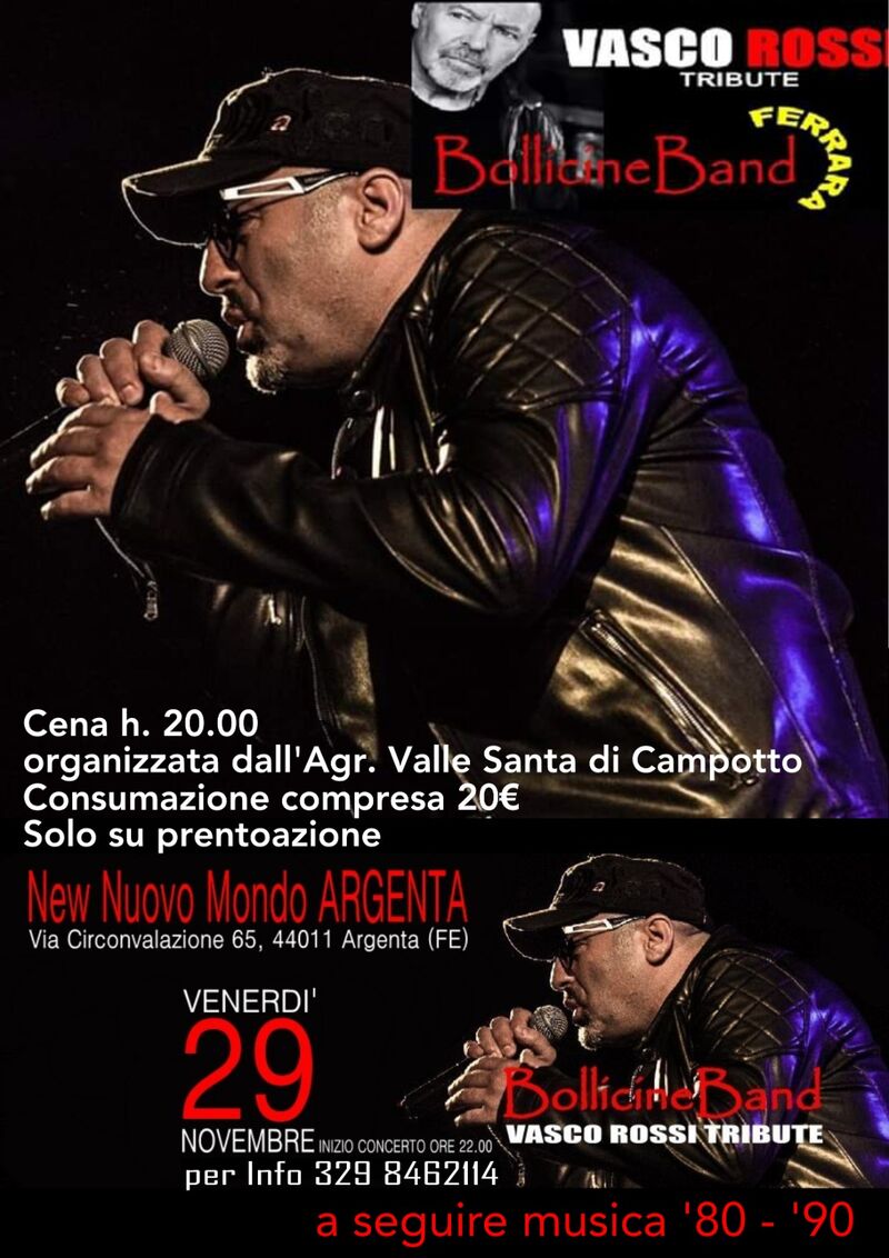 Locandina Venerdì 29 Novembre Prenotazione tel.329 8462114