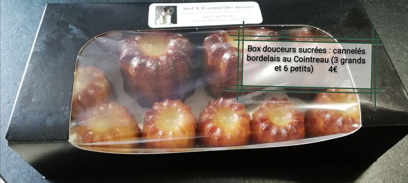 Box douceurs sucrées du 06 et 07 juillet 2021
Cannelés bordelais au Cointreau 