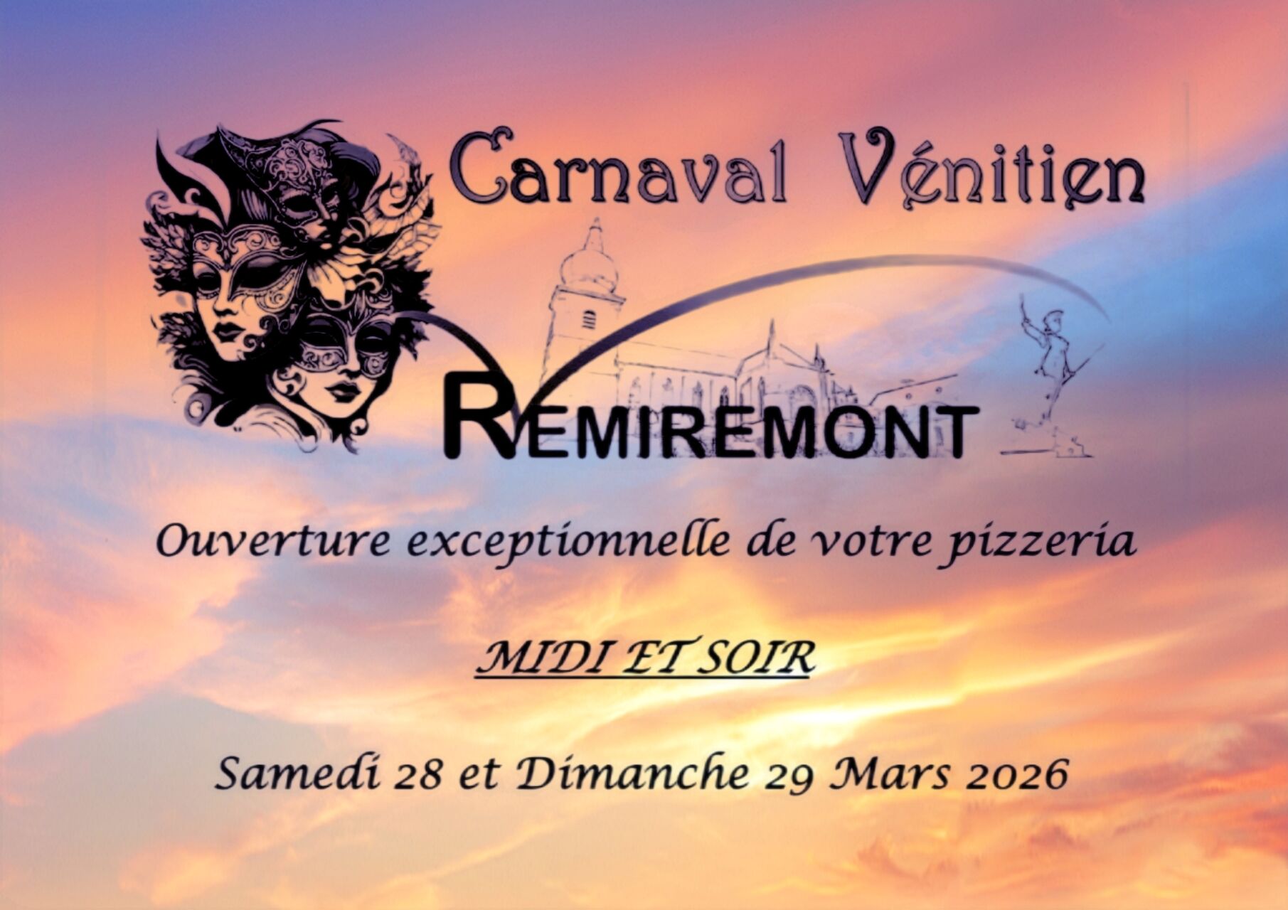 Ouverture exceptionnelle le midi