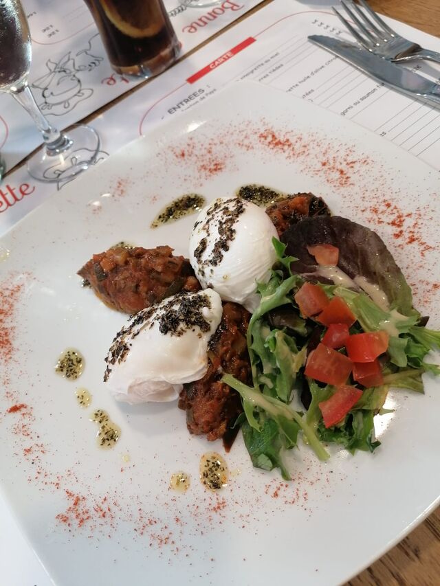 Oeufs pochés mini ratatouille