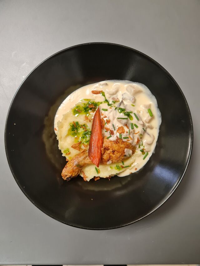 Poulet sauce champignon