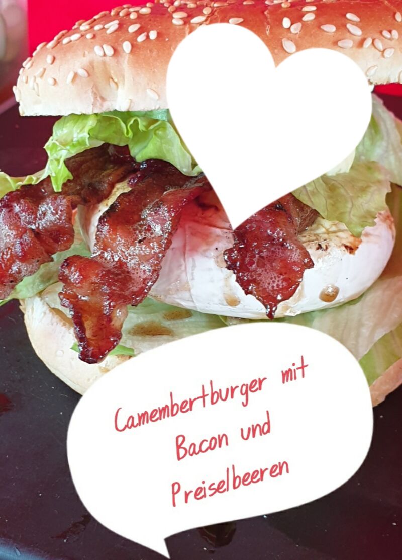 Camembertburger mit Bacon