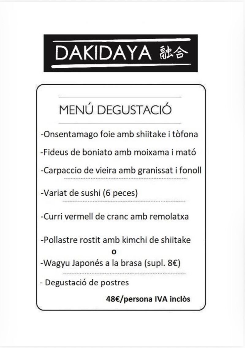 El menú 
