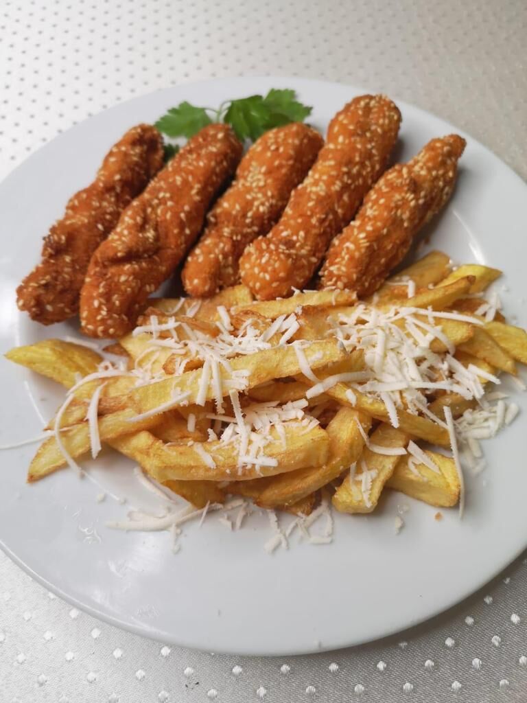 Pui Shanghai cu cartofi prajiti