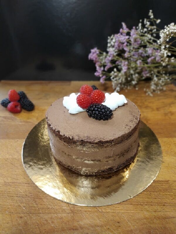 naked cake choc noir et framboises