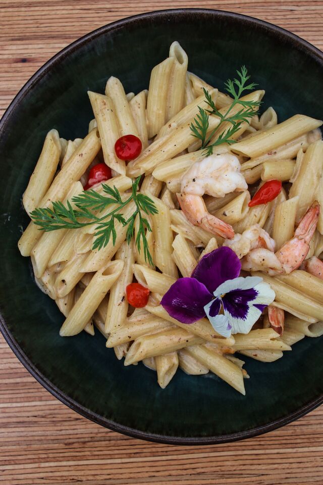 Penne aux gambas