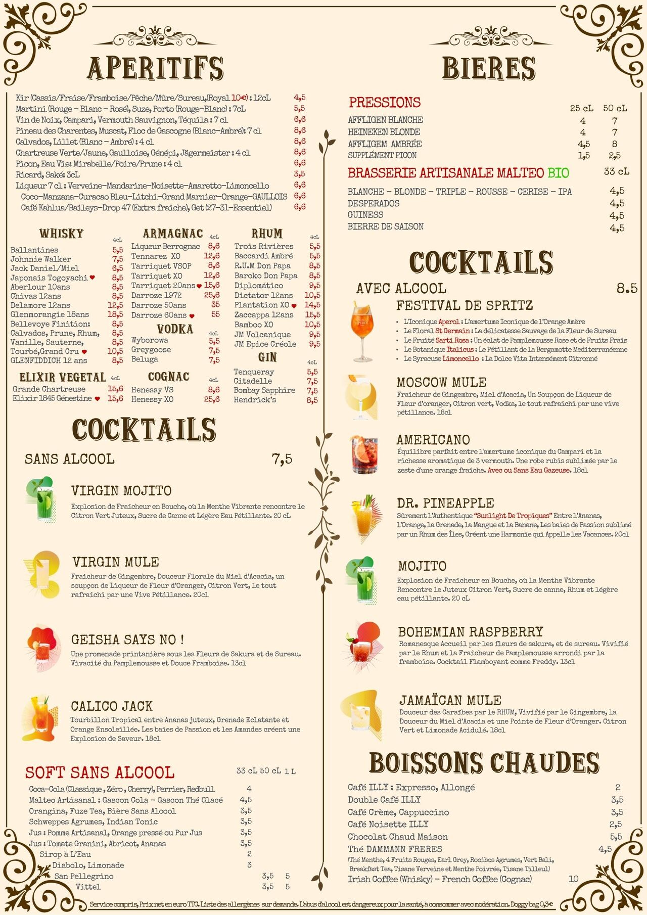 CARTE AU BON BOUILLON VERSO