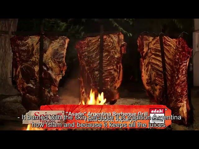 Asado con cuero en Granada, para la TV de Malasia