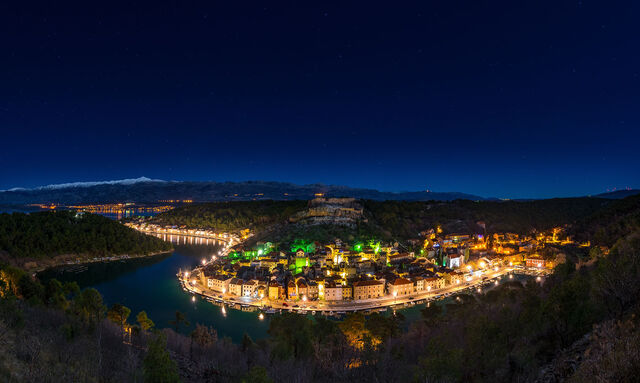 Novigrad town by night