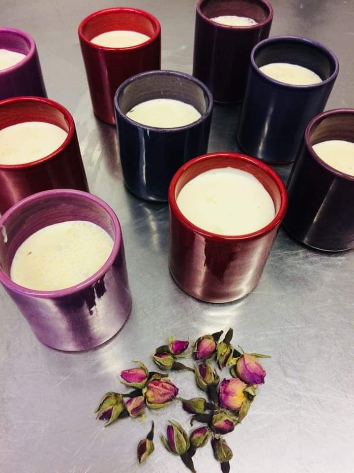 Verrine panna cotta à la violette