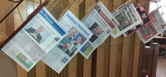 Angebot von Tageszeitungen und Magazinen