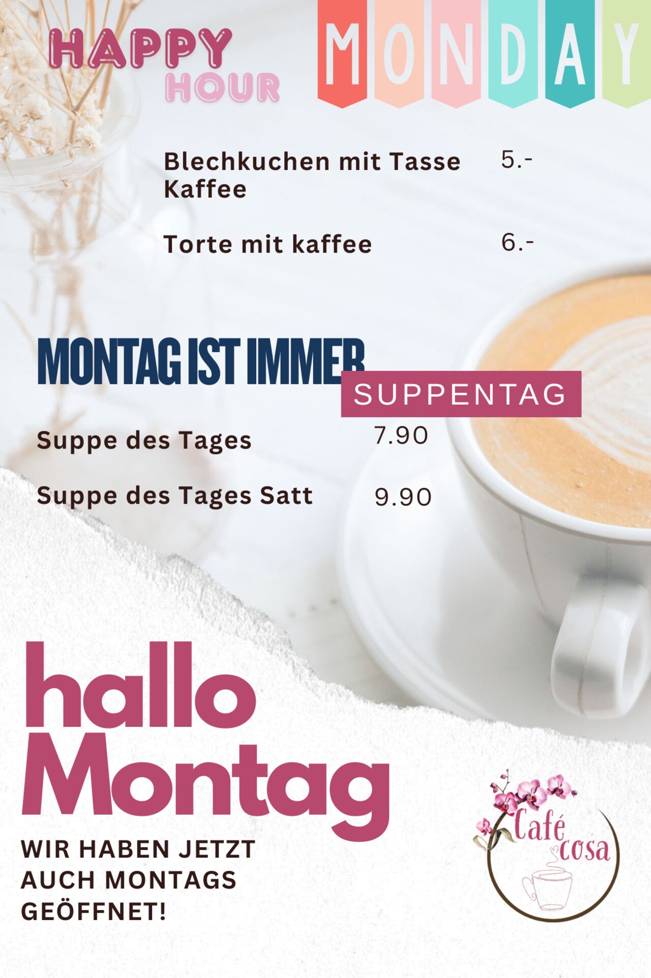 Neue Öffnungszeiten