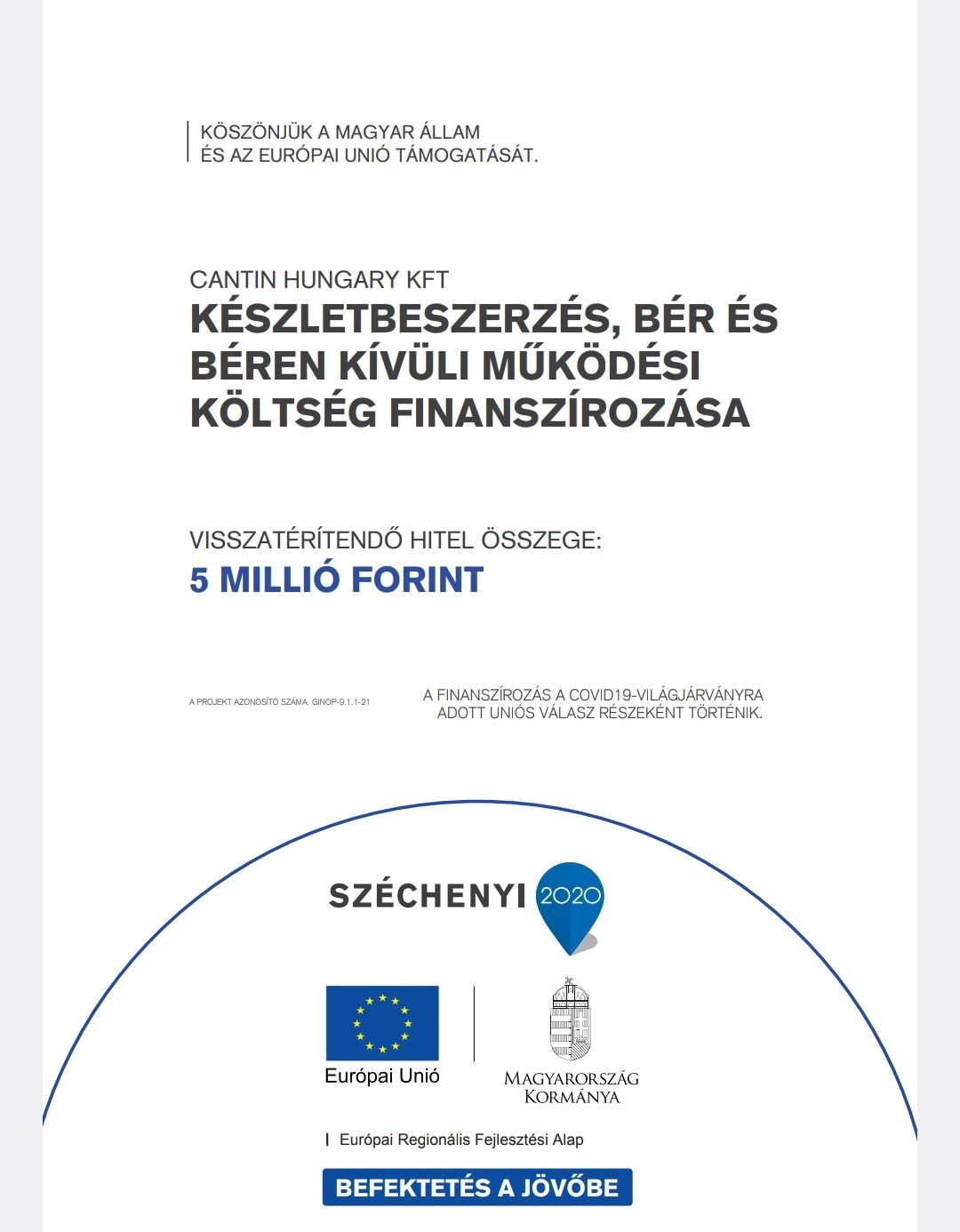 Befektetés a jövőbe