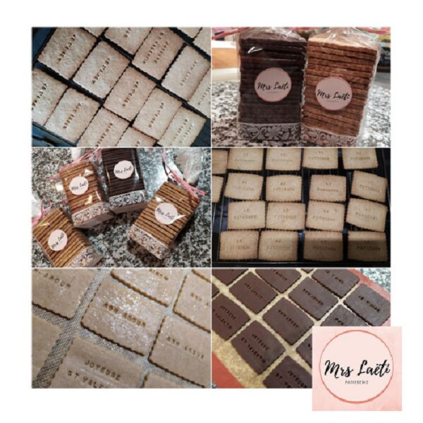biscuits personnalisés choix du parfum et du message au choix
