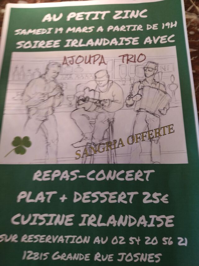 17 mars 2022, soirée irlandaise pour la Saint-Patrick