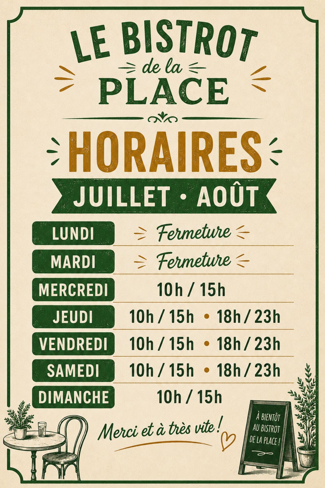 HORAIRE