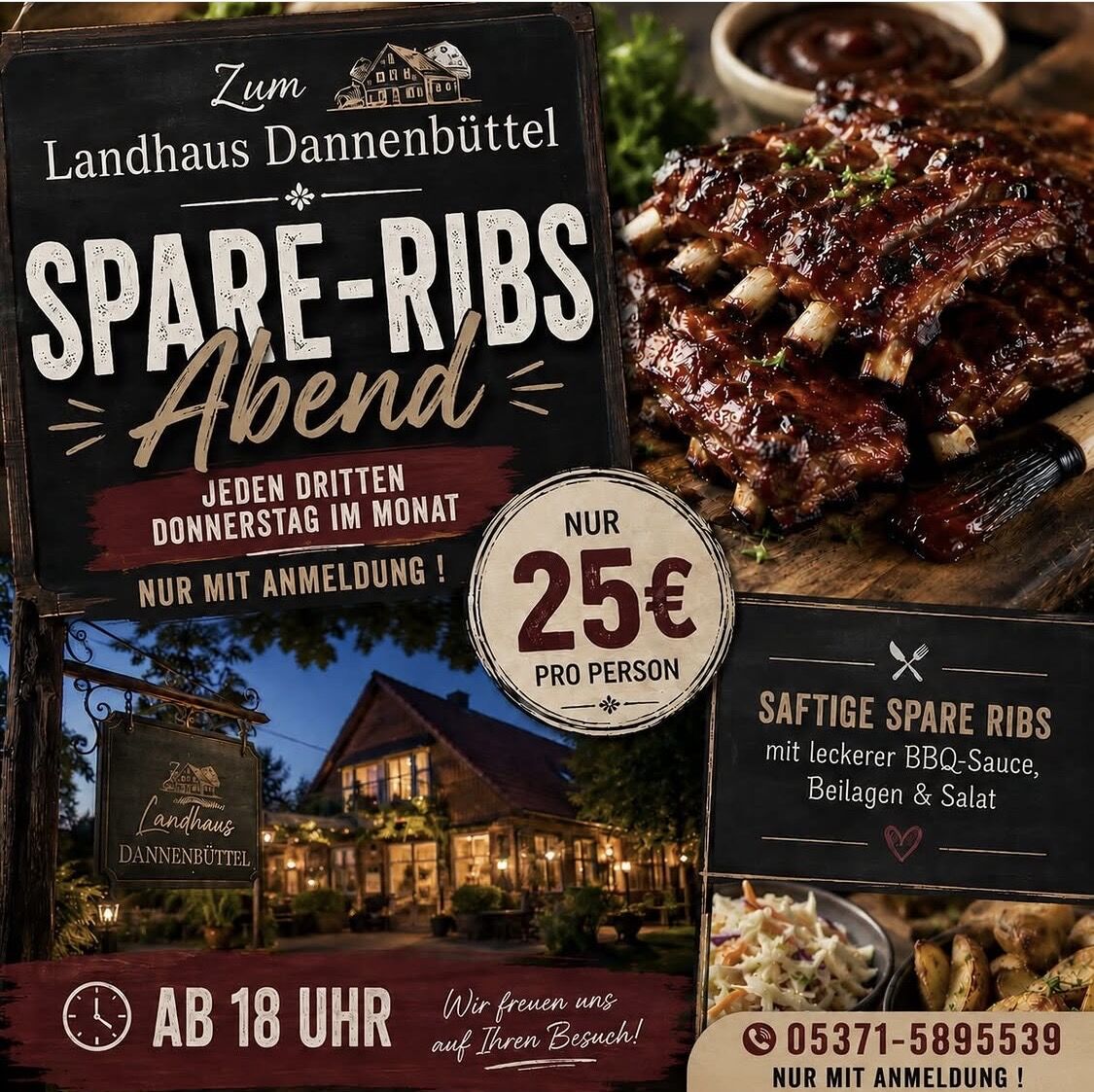 Bitte reservieren Sie vorher einen Tisch