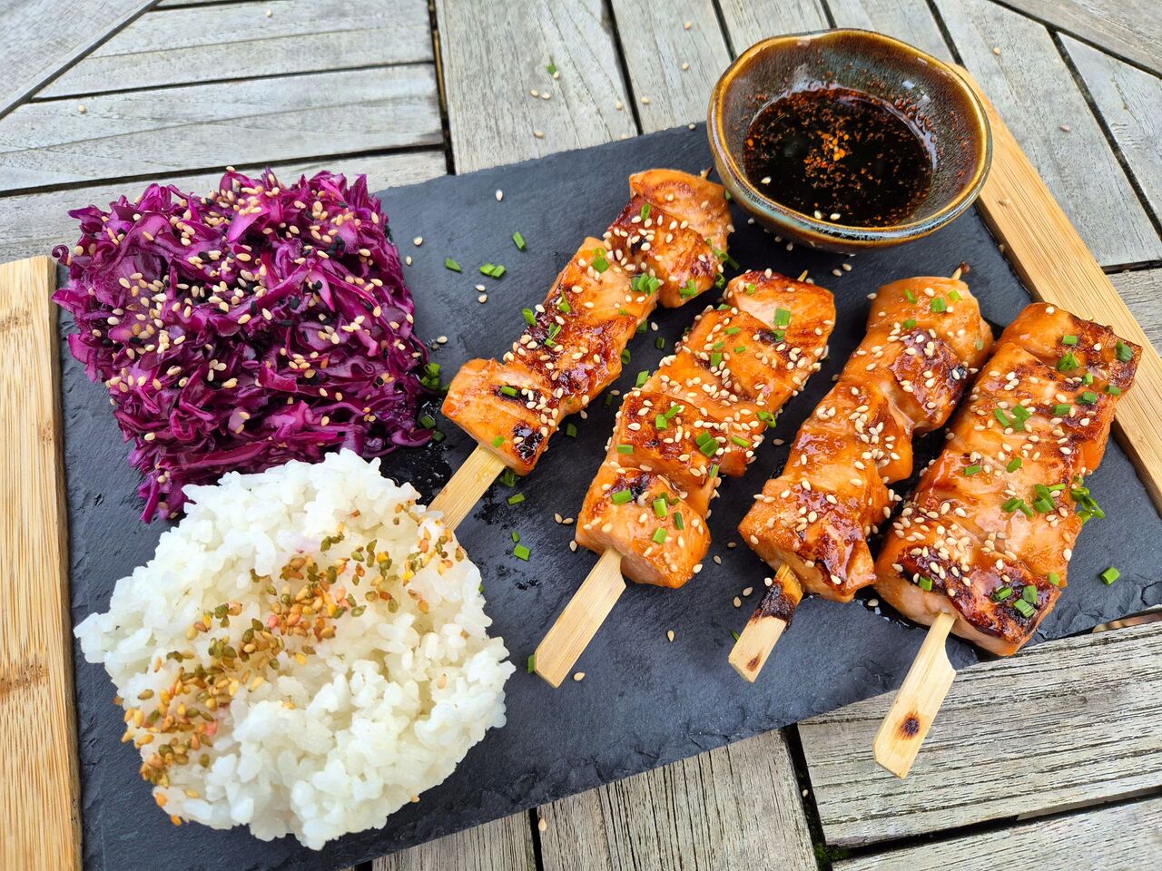 Brochettes de Saumon Teriyaki